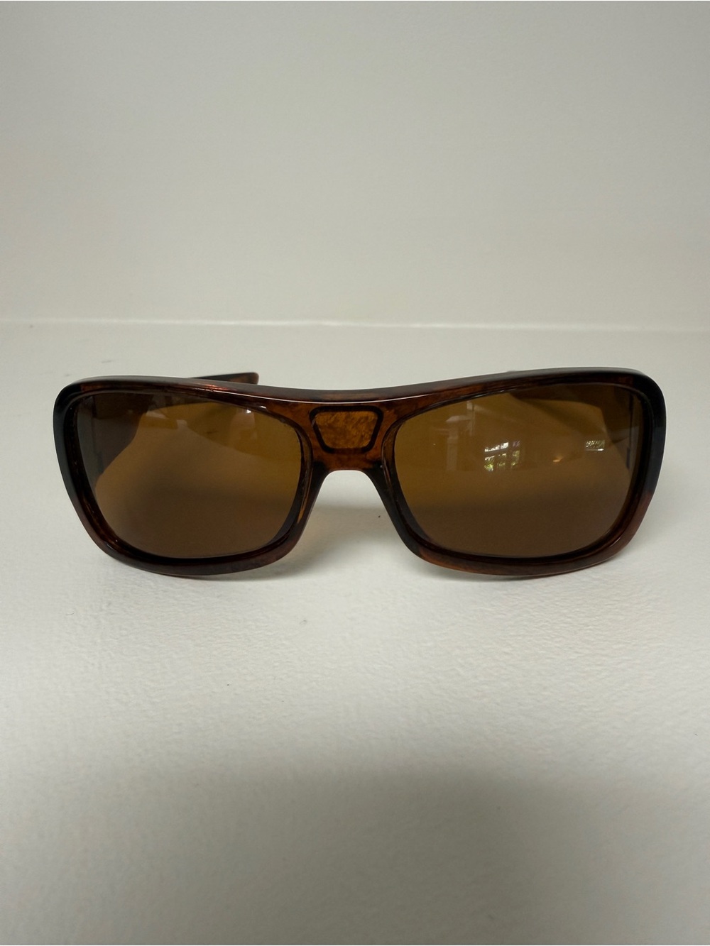 Brown Tortoiseshell Oversized Sunglasses Gold Tone Accent